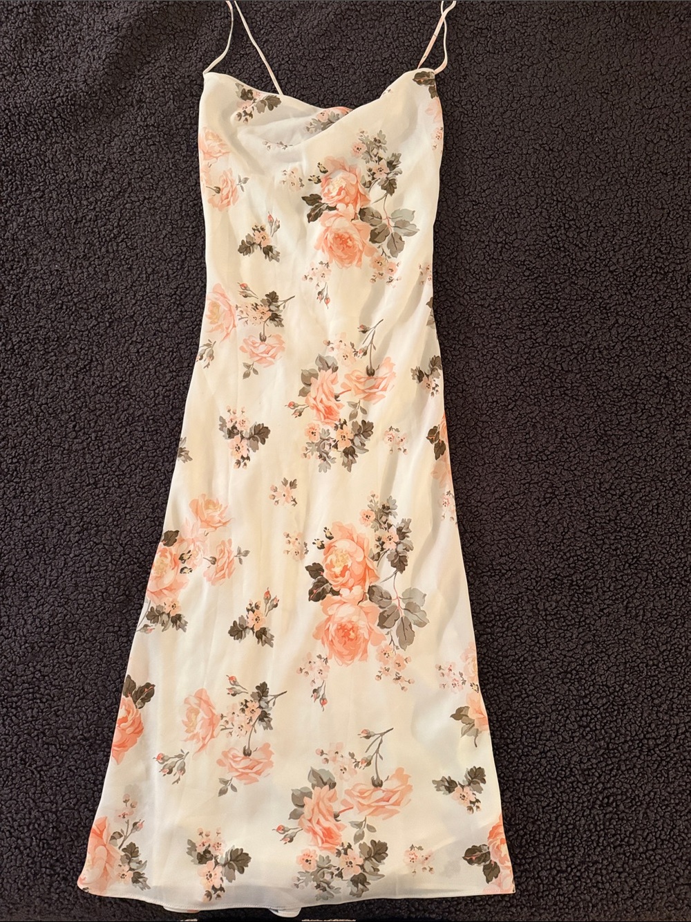 Abercrombie & Fitch | Cowl Neck Satin Midi Slip Dress - Picture 2 of 5